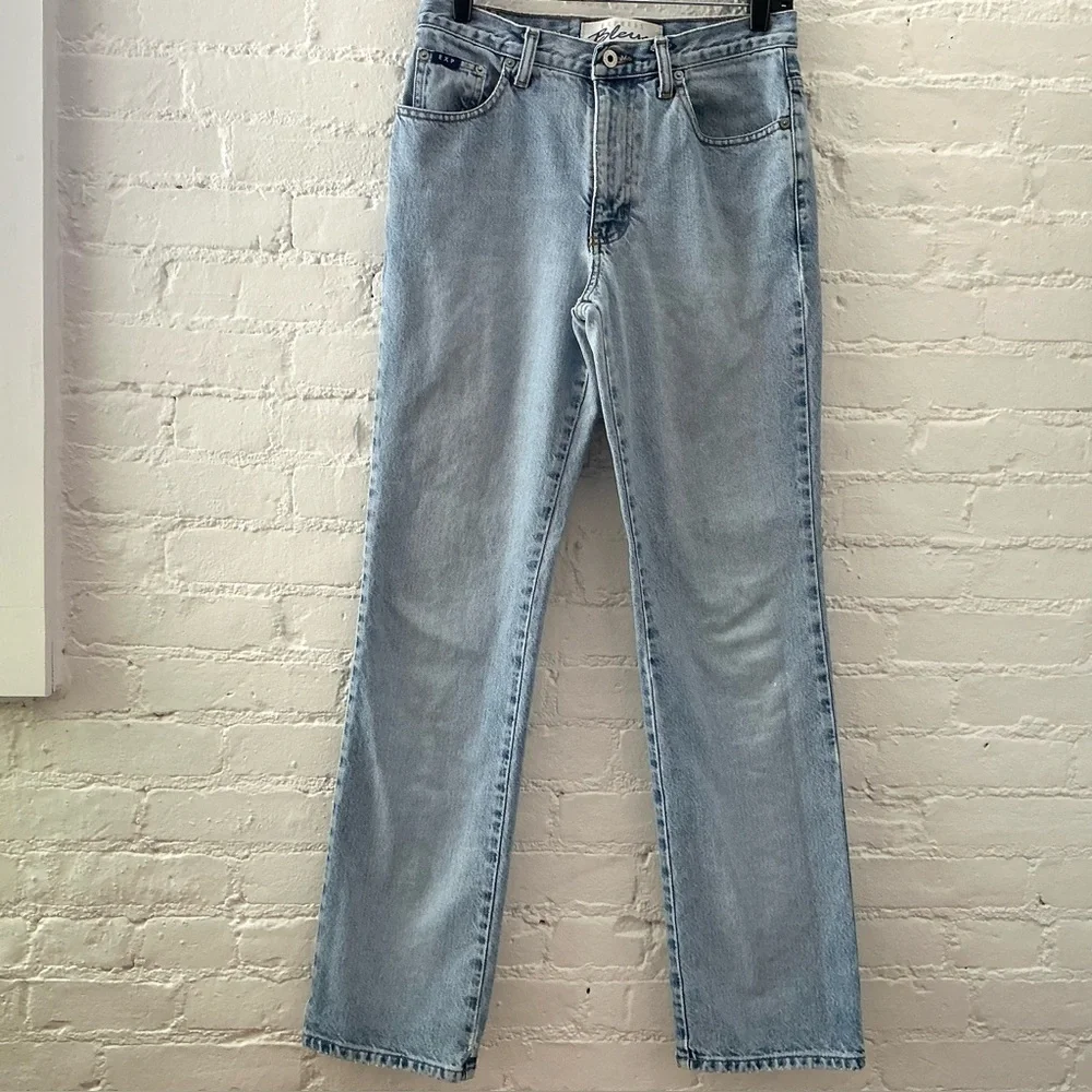 Vintage 90s High Waisted Bootcut Jeans Light Wash Denim Express Bleus 5/6 Long